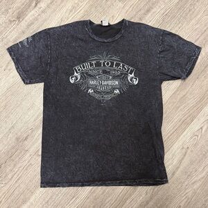 Harley-Davidson Black‎ Gray Acid Wash Biker Tee Scottsdale AZ Graphic Shirt XL